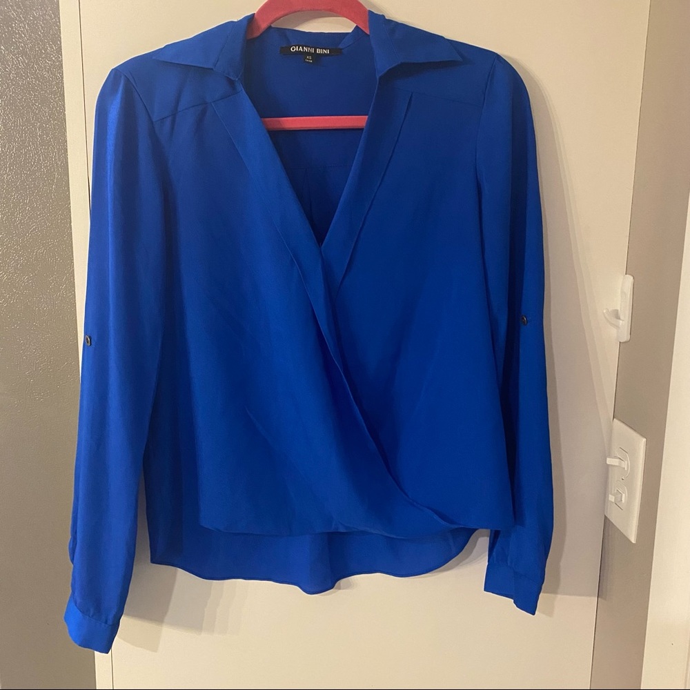 NWOT Gianni Bini Cobalt Blue Blouse
